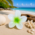 Coconut Fresh – Pince à cheveux fleur tropicale blanche – Karélia