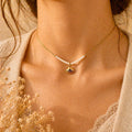 Louise – Collier acier inoxydable perles eau douce pendentif coquillage – Karélia